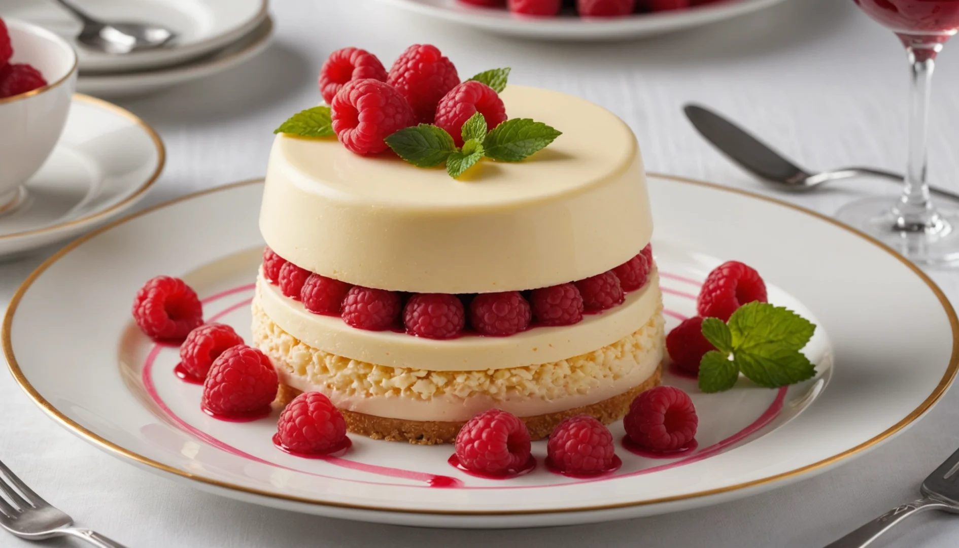 bavarois framboise vanille