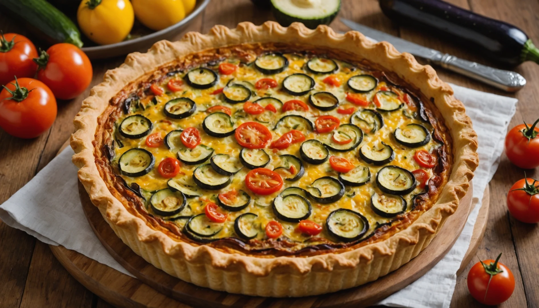 quiche à la ratatouille en boite