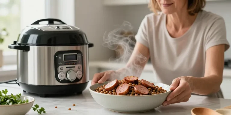 saucisse lentille cookeo